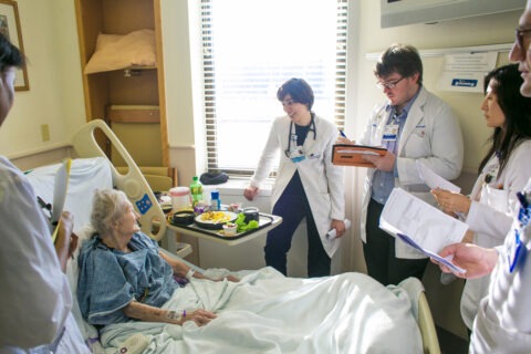 patient talking with their treatment team
